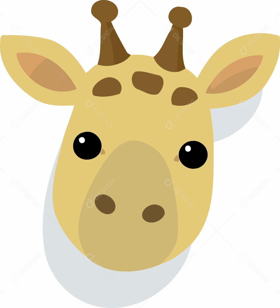 Cabeça de Girafa Ilustração Vetor EPS