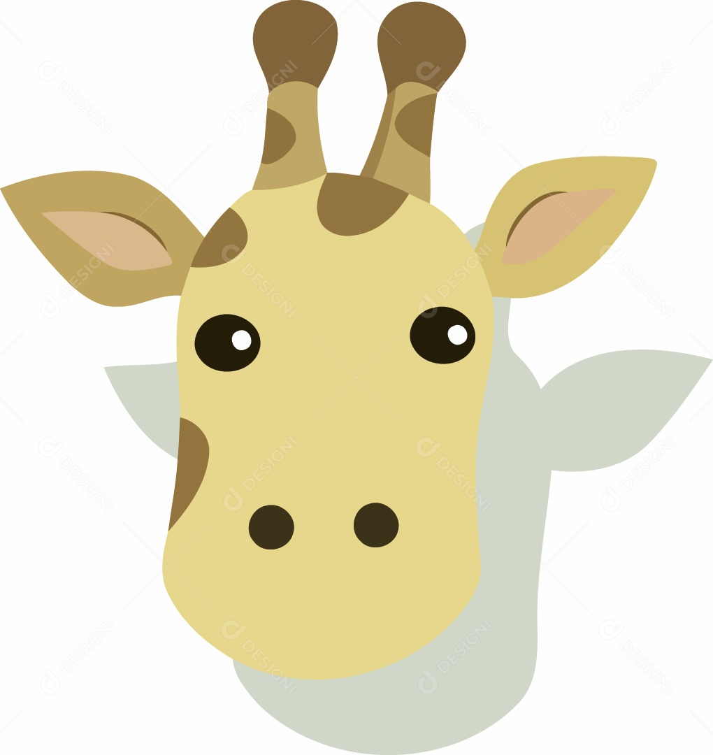 Cabeça de Girafa Ilustração Vetor EPS