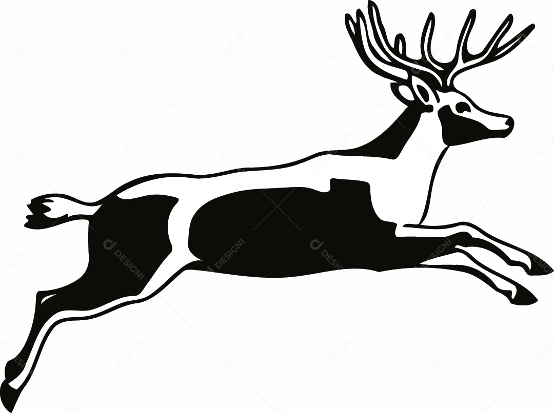 Desenho de Um Cervo Ilustração Vetor EPS