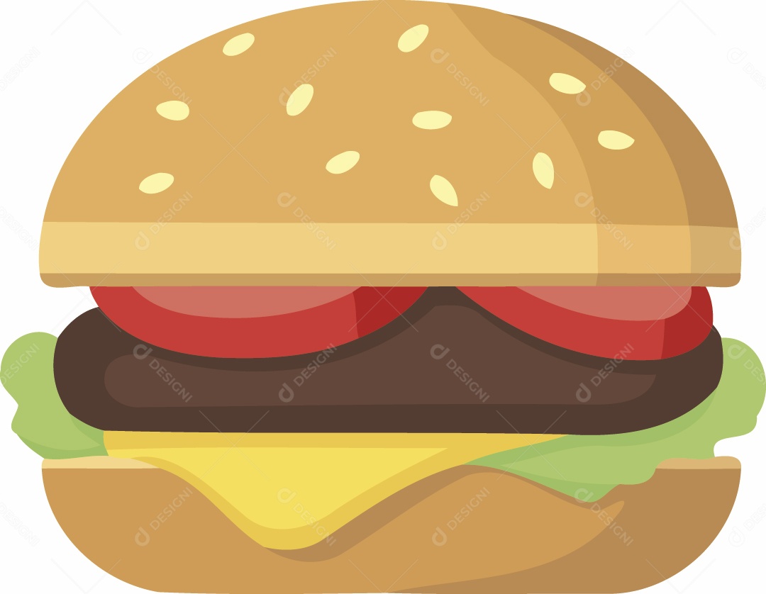 Hamburguer Ilustração Vetor EPS