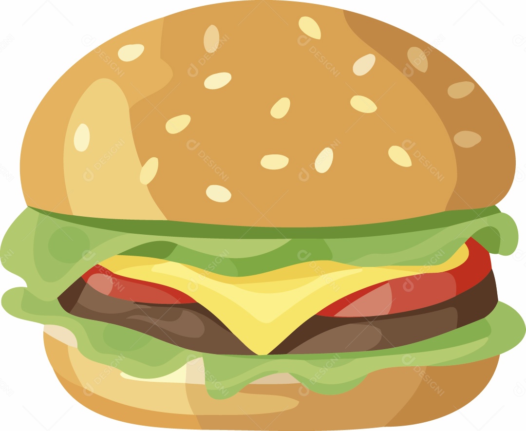 Hamburguer Ilustração Vetor EPS