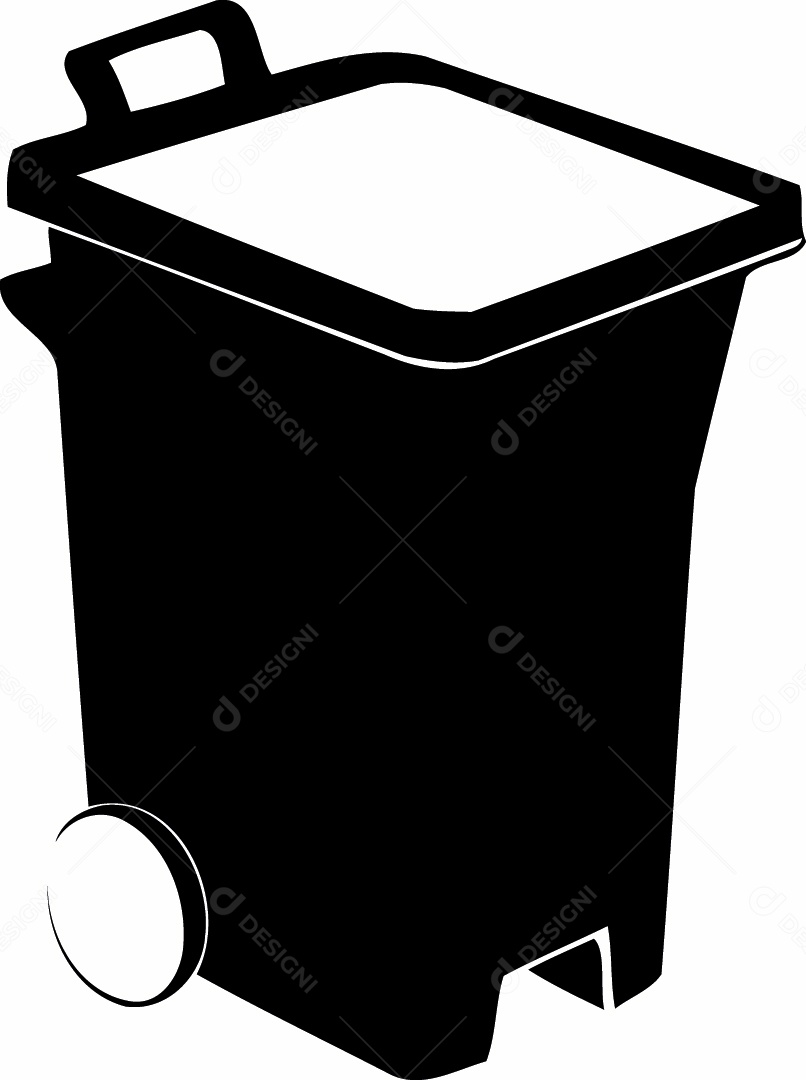 Cesto de Lixo Ilustração Vetor EPS