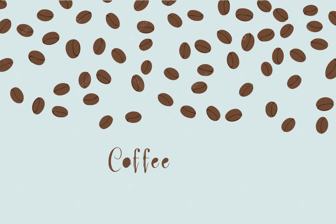 Grãos de Café Ilustração Vetor EPS