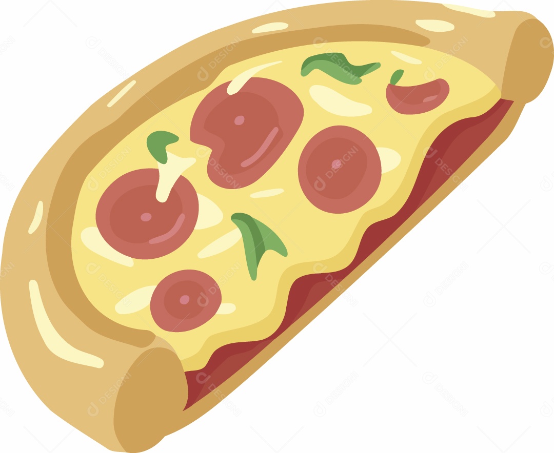 Metade Uma Pizza Ilustração Vetor EPS