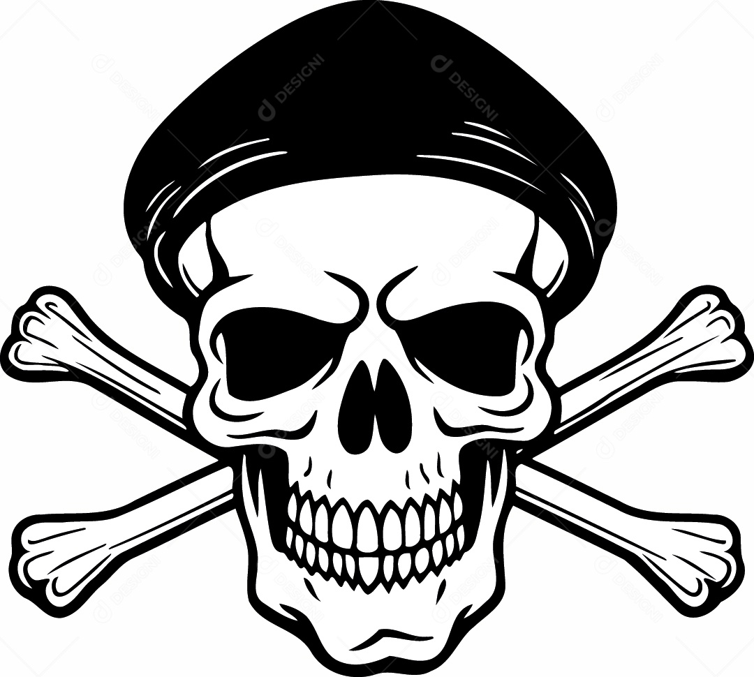 Caveira Desenho Vetor EPS