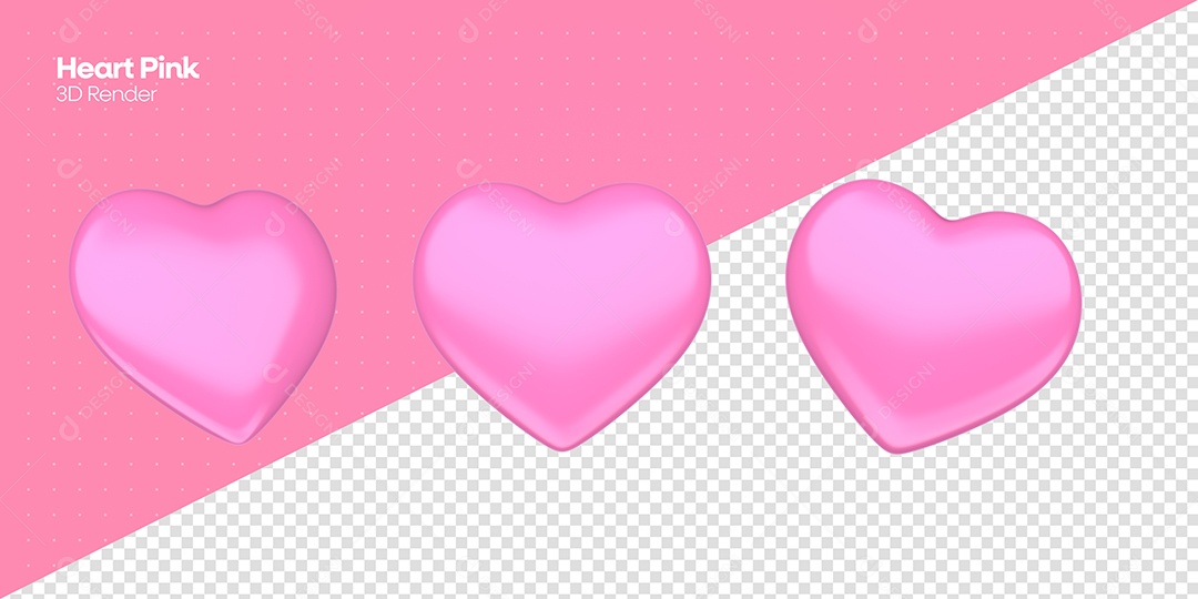 Emojis Conceito Outubro Rosa Elemento 3D para Composição PSD