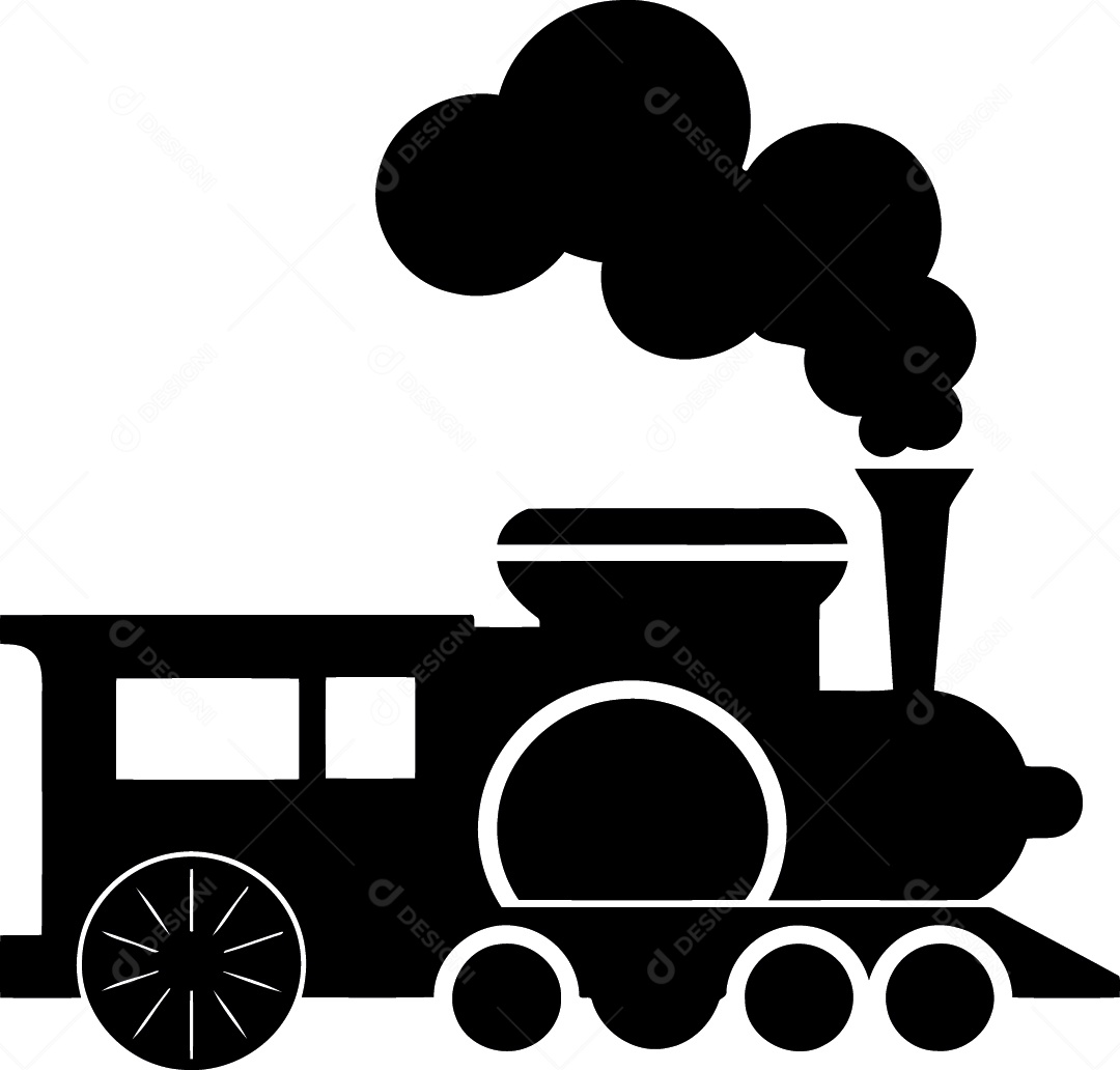 Locomotiva Desenho Vetor EPS