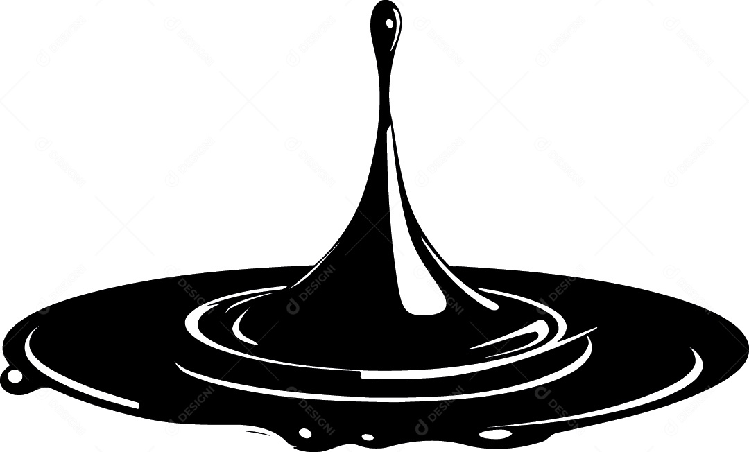 Gota e Onda Ilustração Vetor EPS