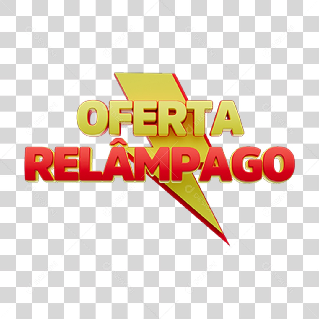 Selo 3D Ofertas Relâmpago Para Composição PNG Transparente