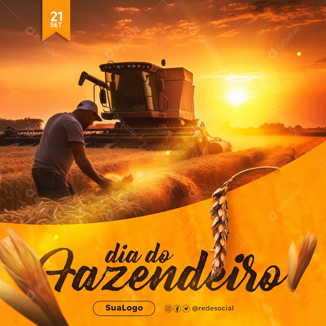 Social Media 21 De Setembro Dia Do Fazendeiro PSD Editável