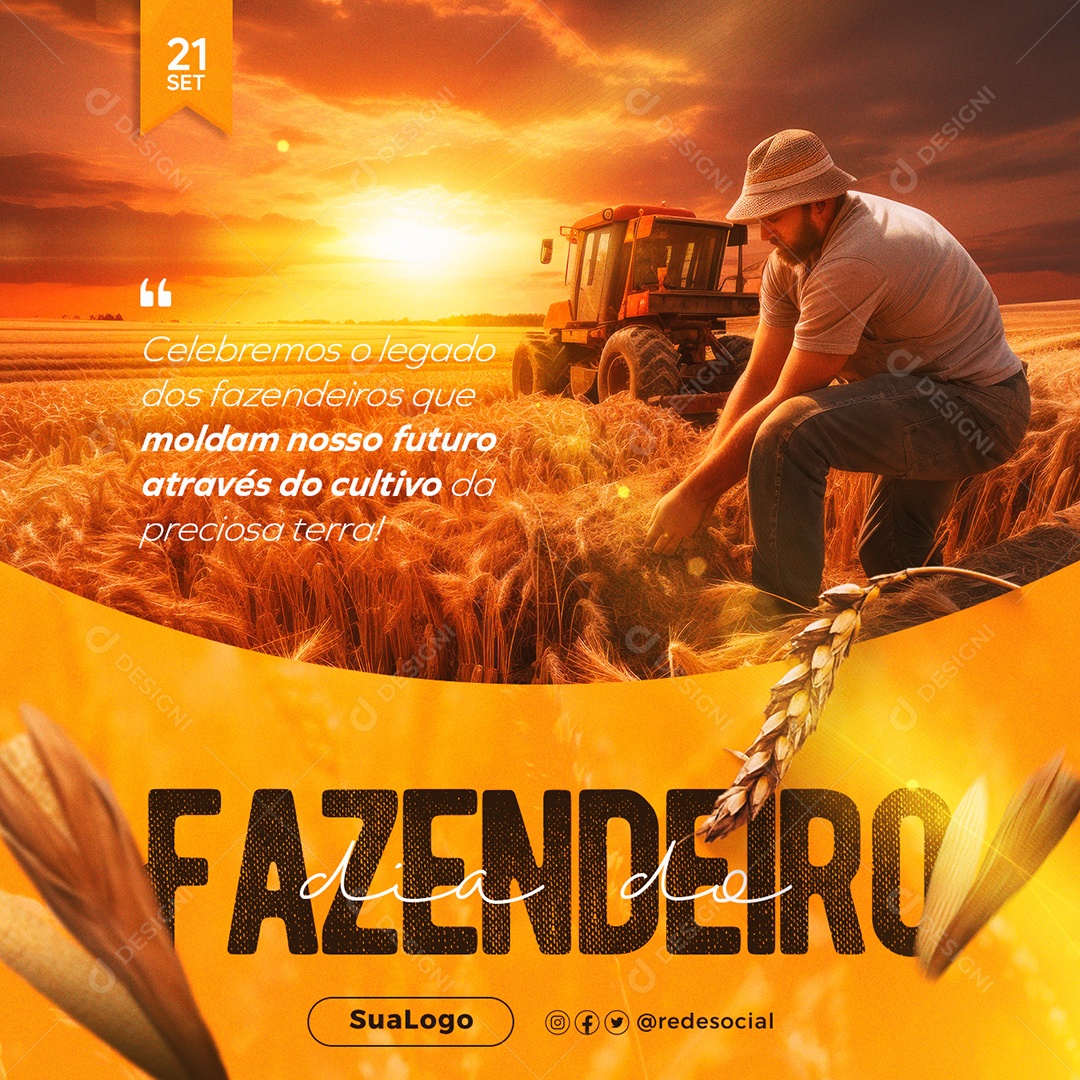 Moldam Nosso Futuro Dia Do Fazendeiro Social Media PSD Editável