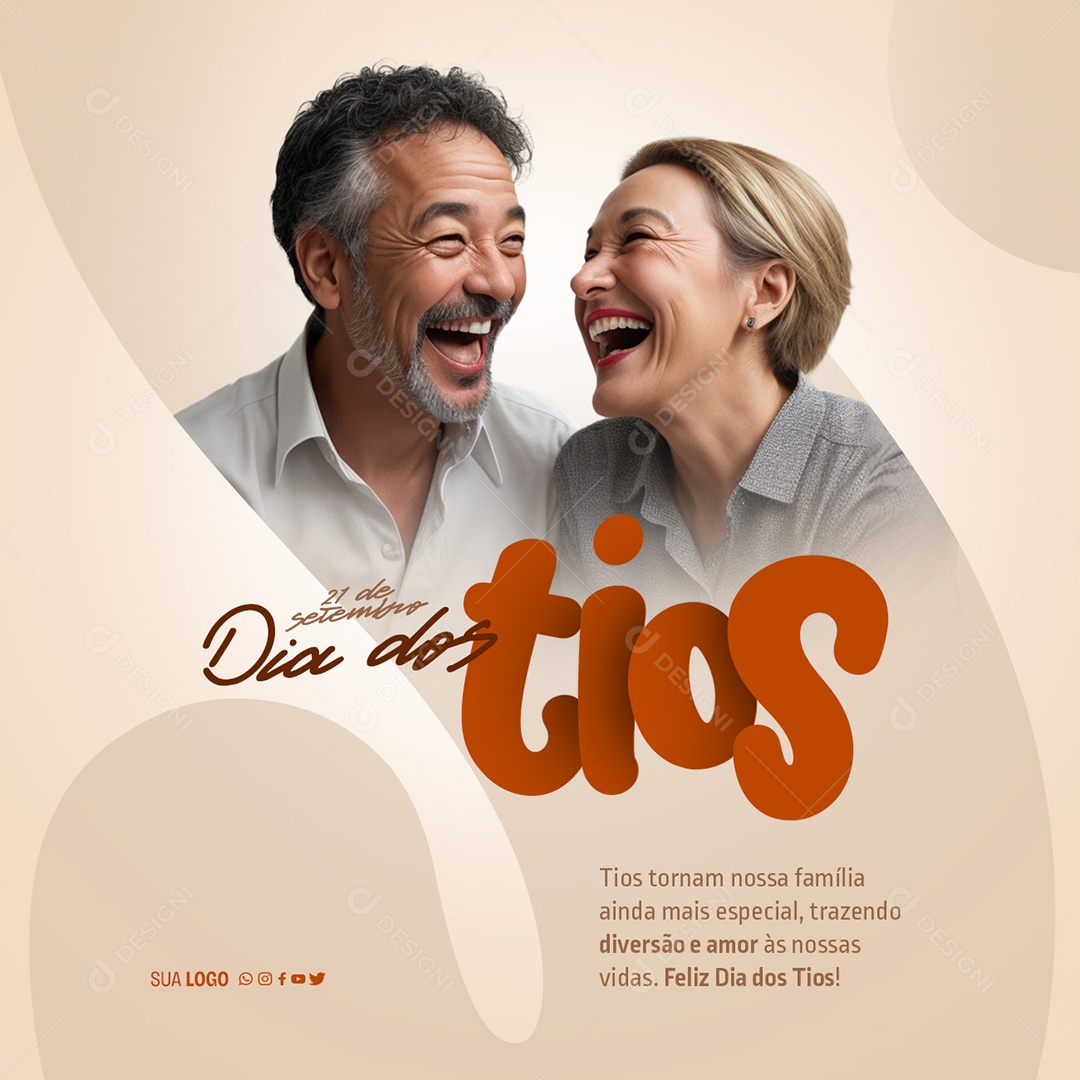 Social Media Diversão e Amor Dia Dos Tios PSD Editável