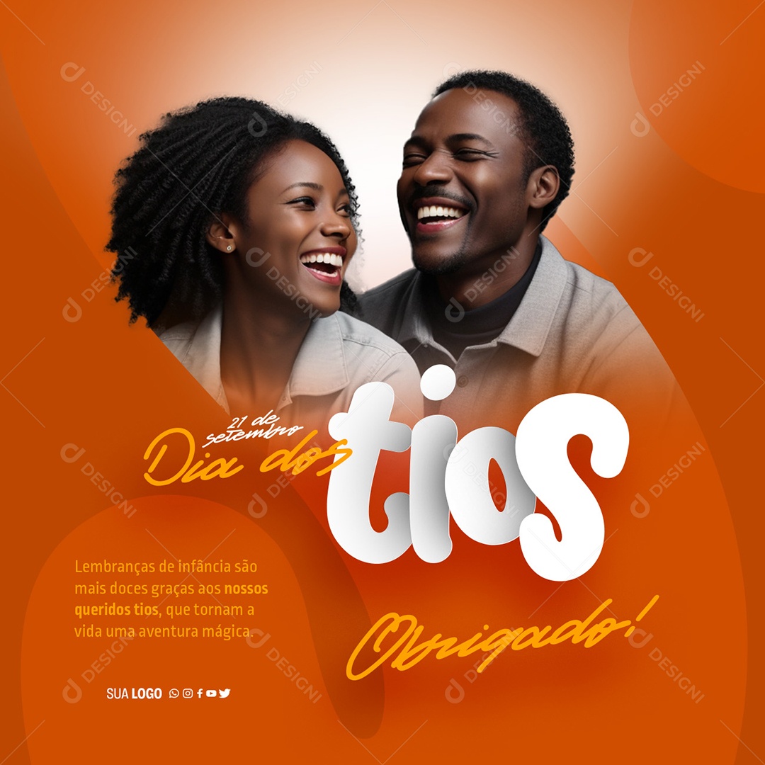 Dia Dos Tios 21 De Setembro Obrigado Social Media PSD Editável