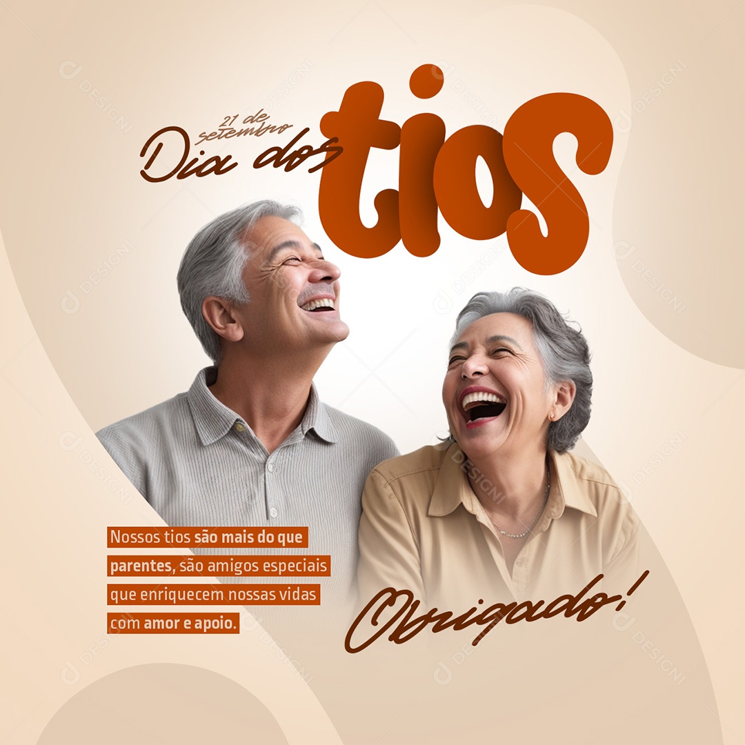 Social Media 21 De Setembro Dia Dos Tios Obrigado PSD Editável