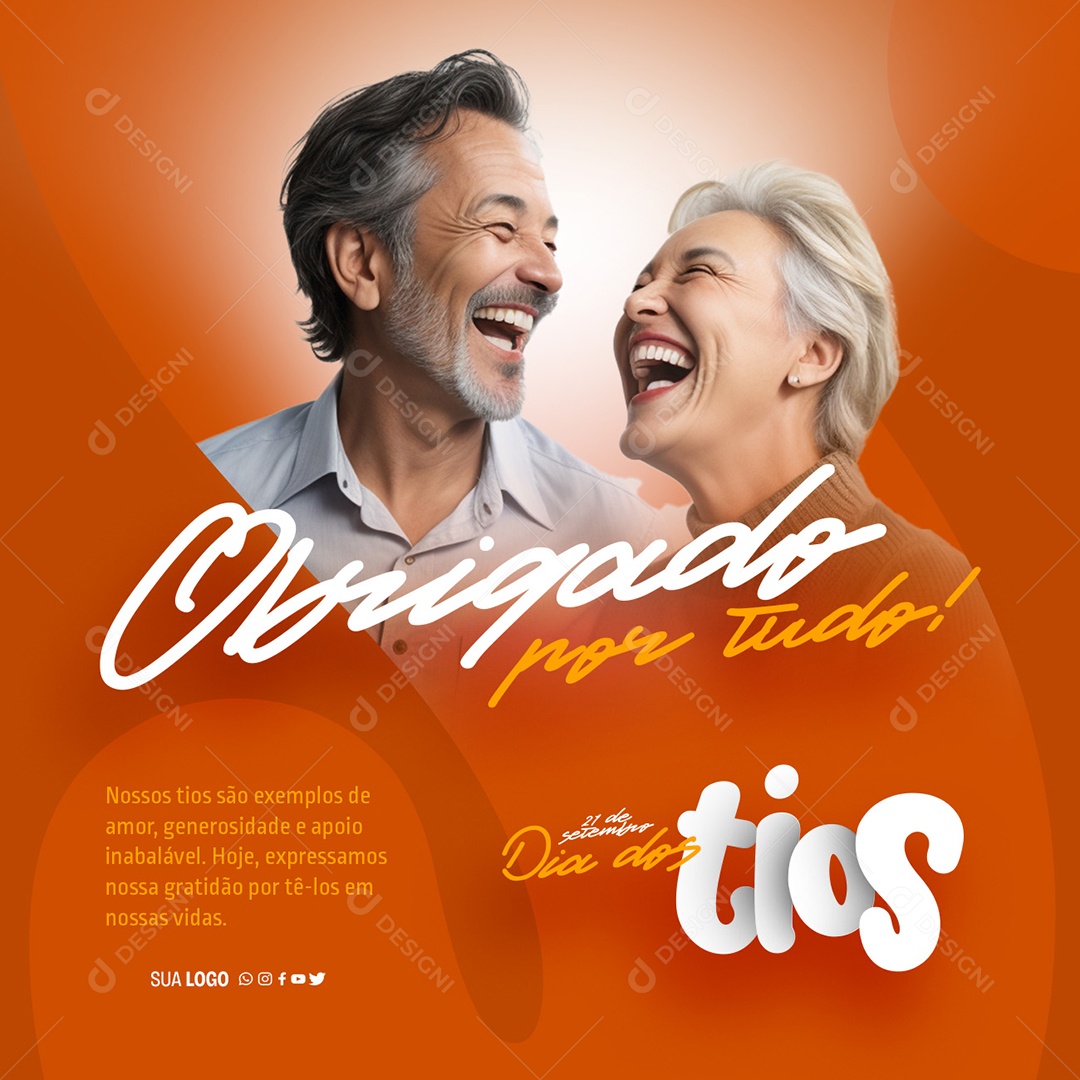 Obrigado Por Tudo Dia Dos Pais 21 De Setembro Social Media PSD Editável