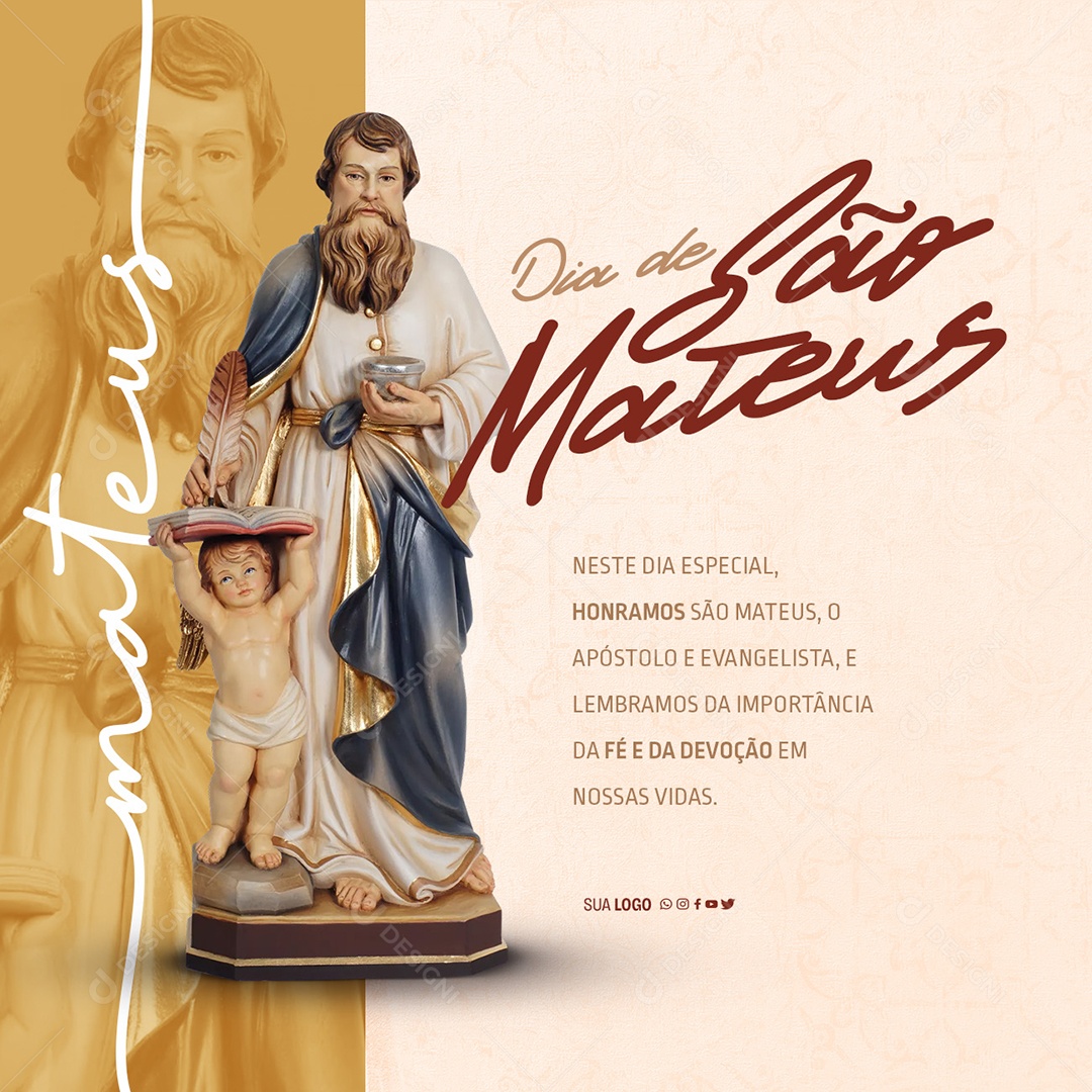 Dia De São Mateus Fé e Da Devoção Social Media PSD Editável