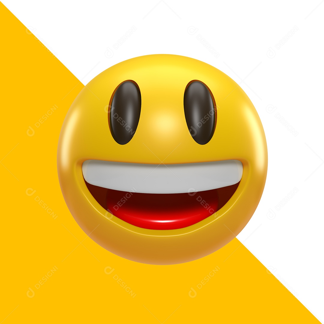 Emojis Sorrindo  Elemento 3D para Composição PSD