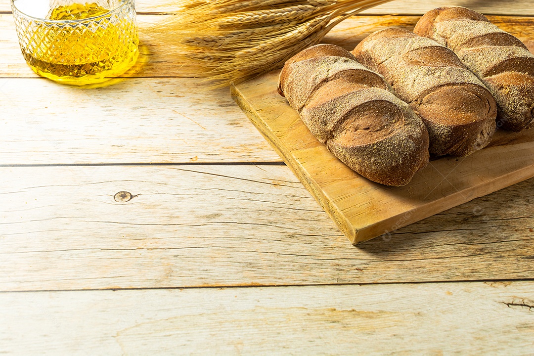 Pão australiano, pão integral, com espaço de cópia. comida tradicional