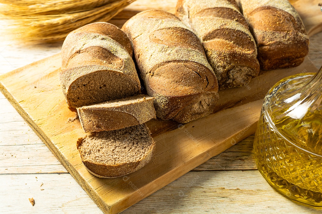Pão australiano, pão integral, com espaço de cópia. comida tradicional