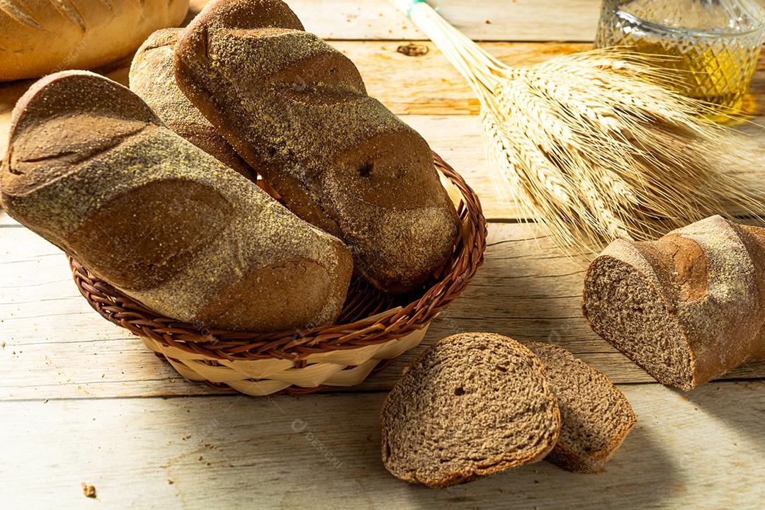 Pão australiano, pão integral, com espaço de cópia. comida tradicional