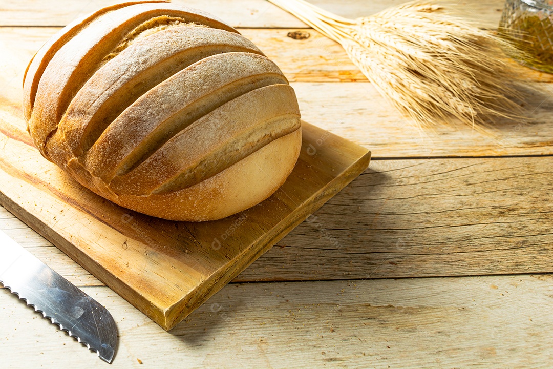 Pão australiano, pão integral, com espaço de cópia. comida tradicional