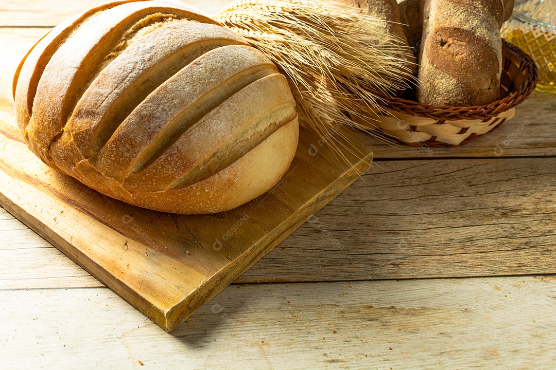 Pão australiano, pão integral, com espaço de cópia. comida tradicional