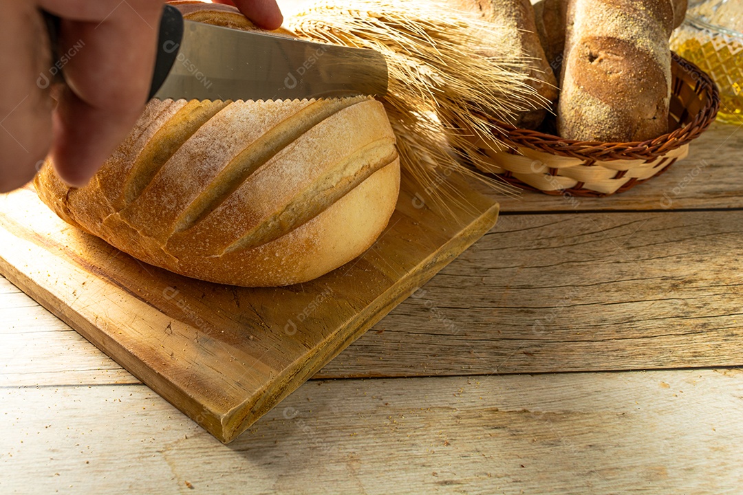 Pão australiano, pão integral, com espaço de cópia. comida tradicional