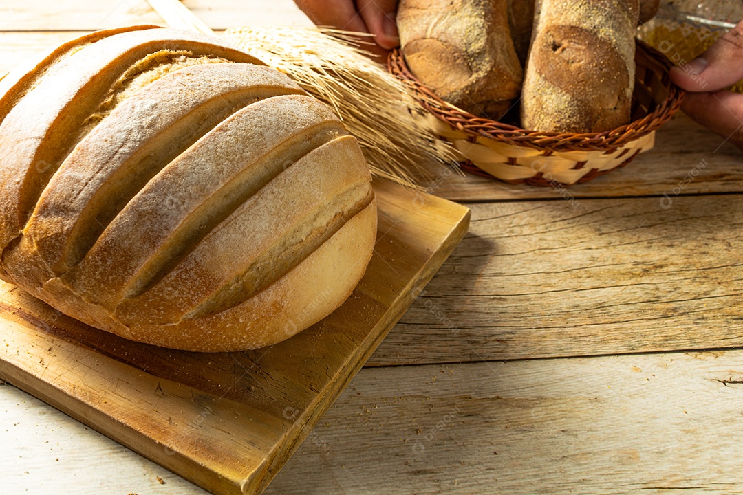 Pão australiano, pão integral, com espaço de cópia. comida tradicional