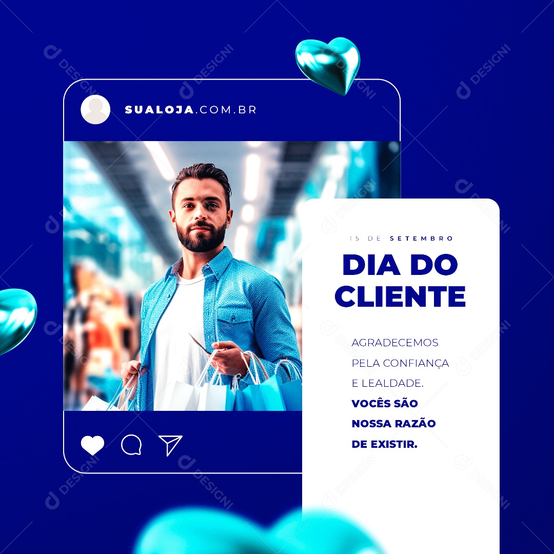 Social Media Dia Do Cliente 15 de Setembro PSD Editável