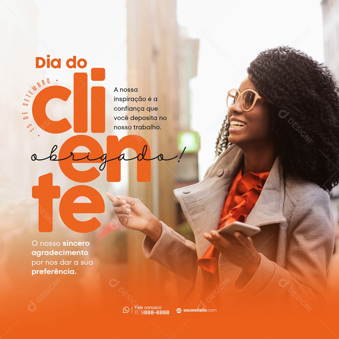 Social Media Dia Do Cliente 15 de Setembro PSD Editável