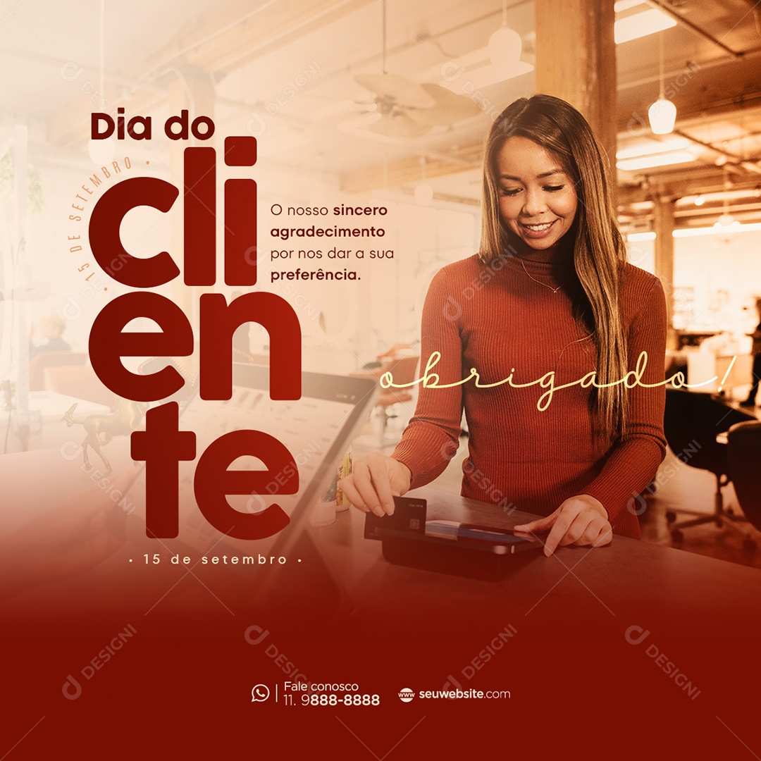 Social Media Dia Do Cliente 15 de Setembro PSD Editável