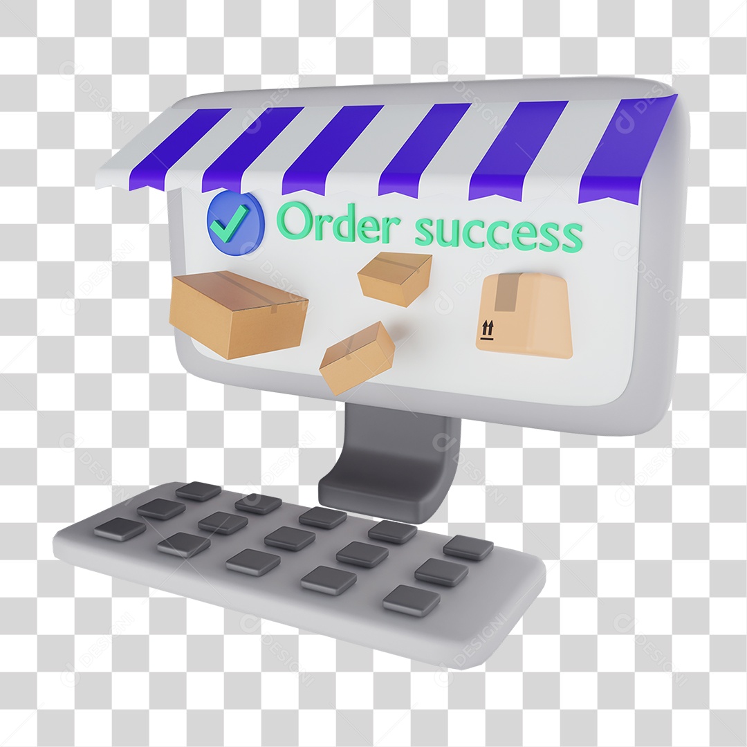 Pacotes de Compras Online PNG Transparente