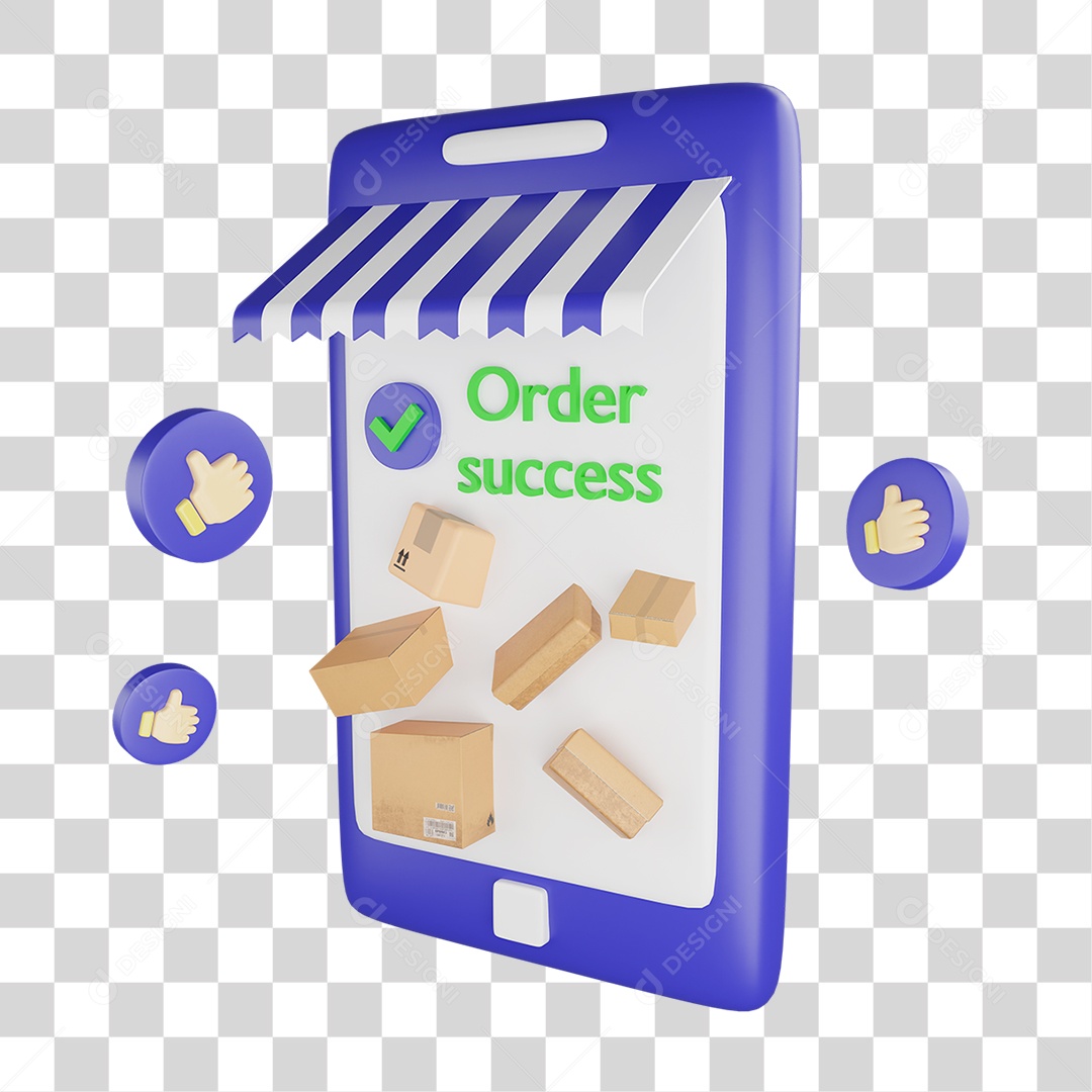 Pacotes de Compras Online PNG Transparente