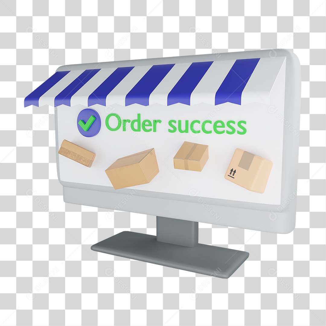 Pacotes de Compras Online PNG Transparente