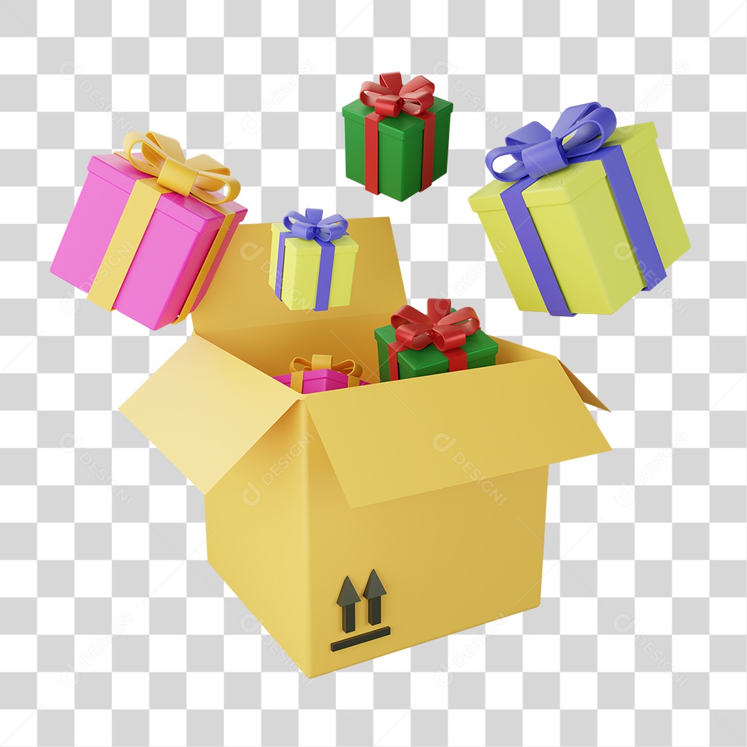 Caixas de presente surpresa PNG Transparente