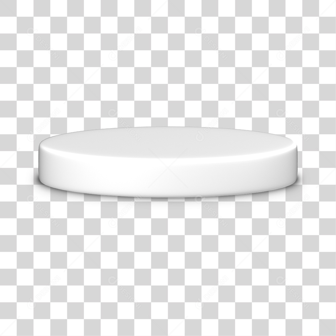 Elemento 3D Pódio para Composição PNG Transparente