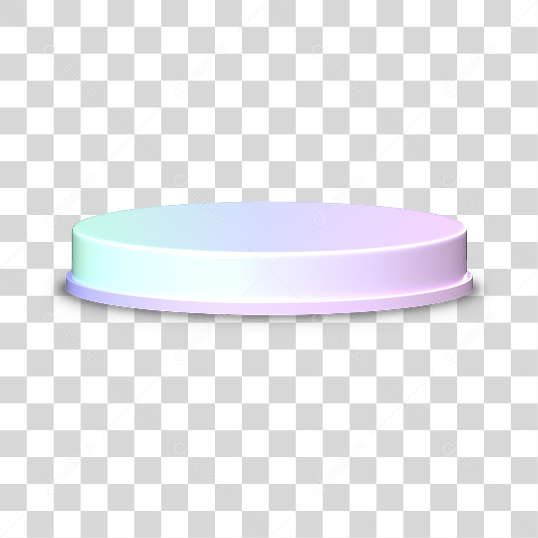 Elemento 3D Pódio para Composição PNG Transparente