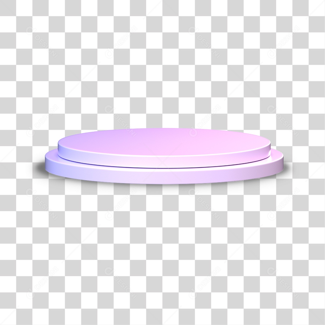 Elemento 3D Pódio para Composição PNG Transparente