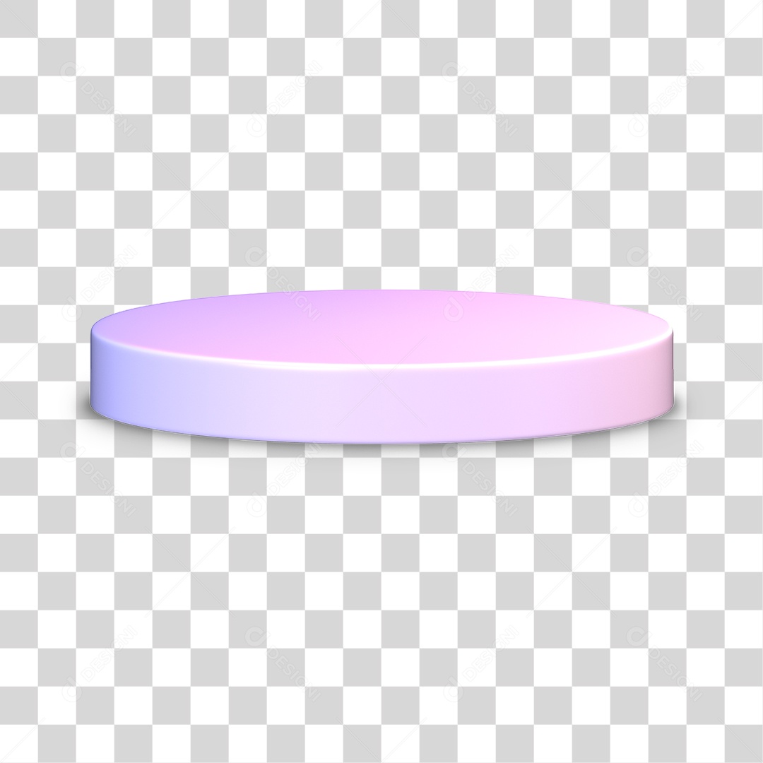 Elemento 3D Pódio para Composição PNG Transparente
