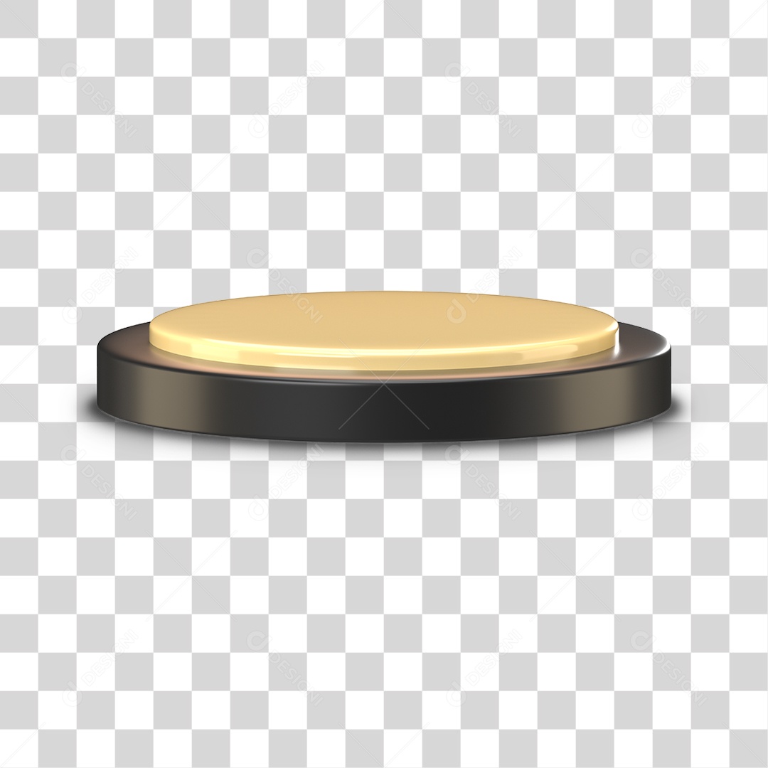 Elemento 3D Pódio para Composição PNG Transparente