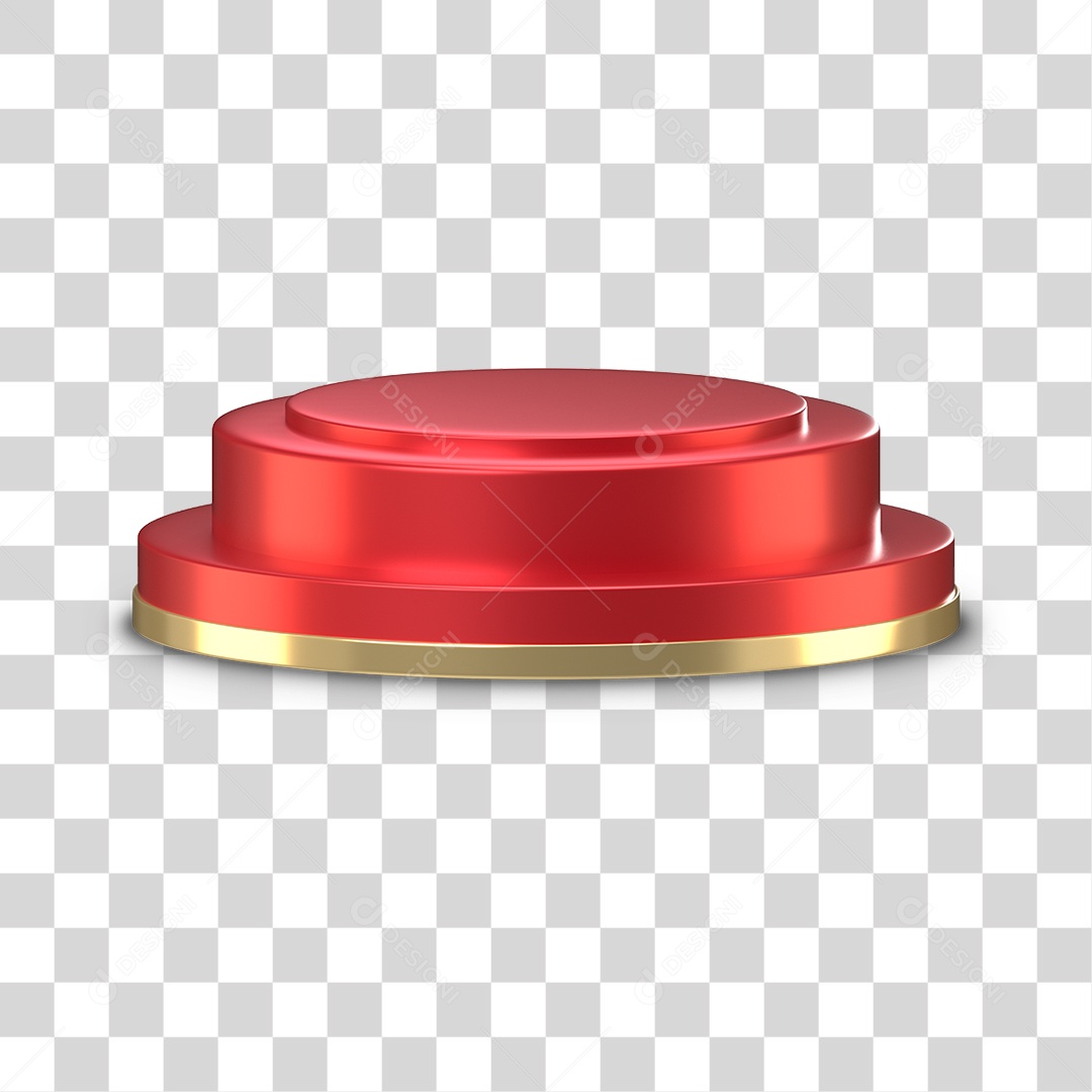 Elemento 3D Pódio para Composição PNG Transparente