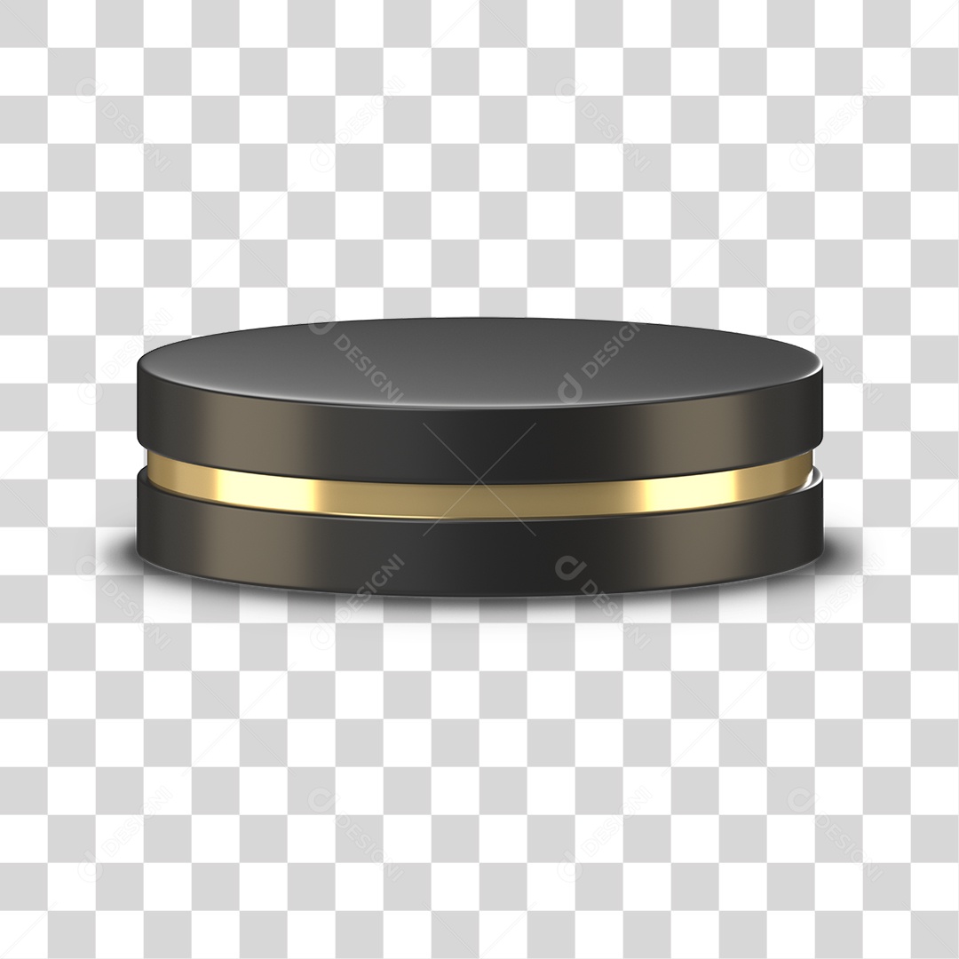 Elemento 3D Pódio para Composição PNG Transparente