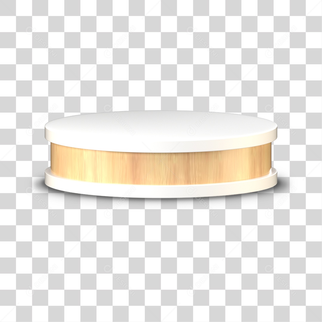 Elemento 3D Pódio para Composição PNG Transparente