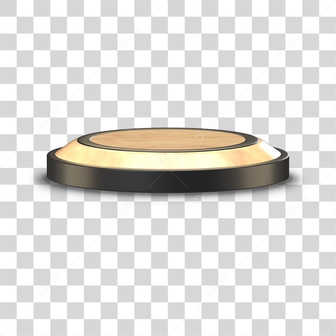 Elemento 3D Pódio para Composição PNG Transparente