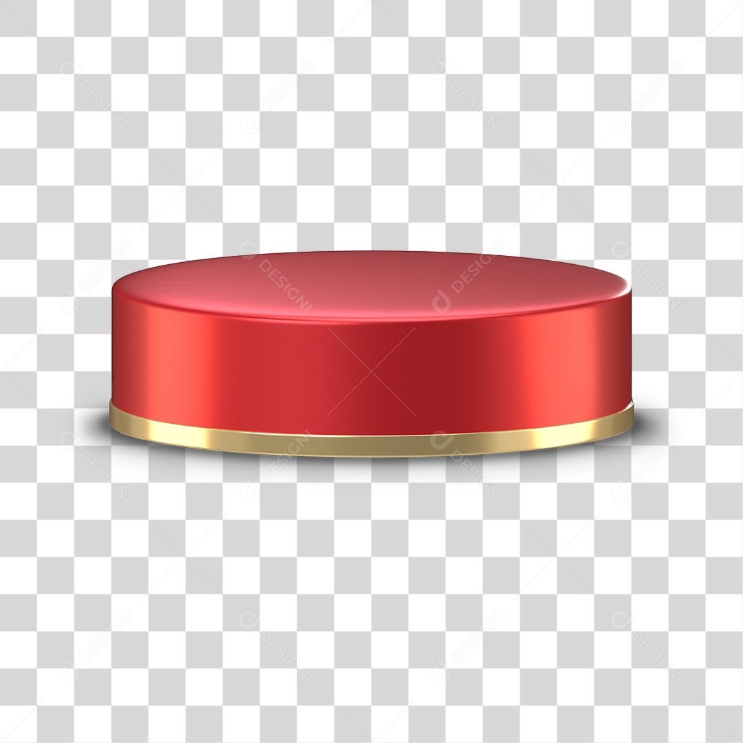 Elemento 3D Pódio para Composição PNG Transparente