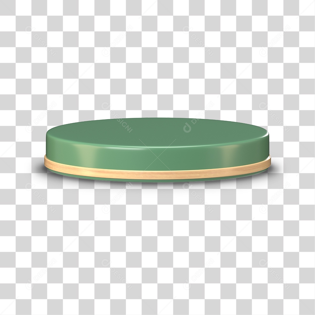 Elemento 3D Pódio para Composição PNG Transparente