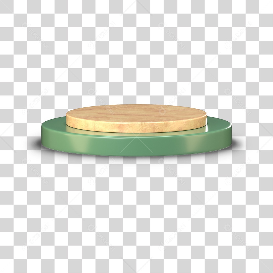 Elemento 3D Pódio para Composição PNG Transparente