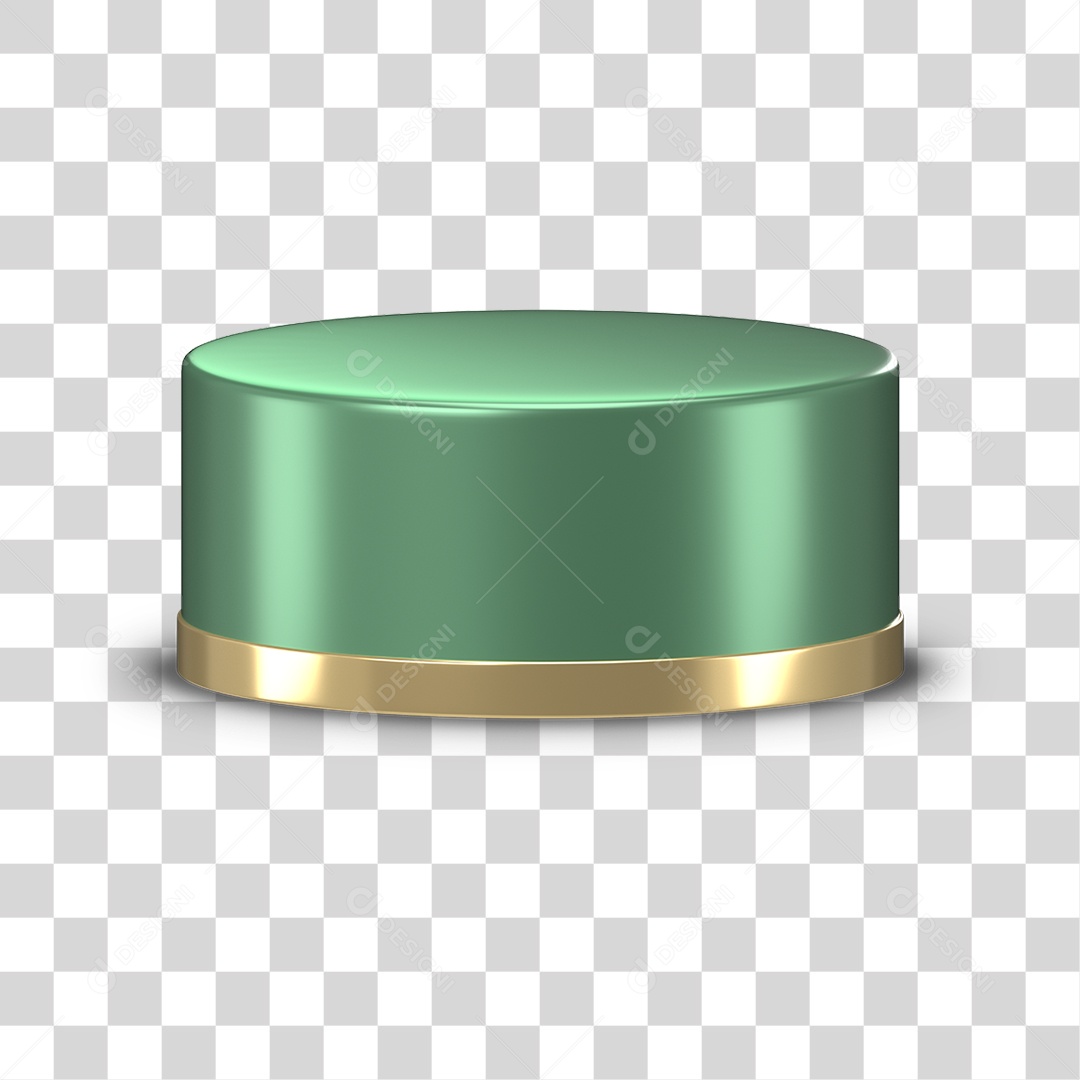 Elemento 3D Pódio para Composição PNG Transparente