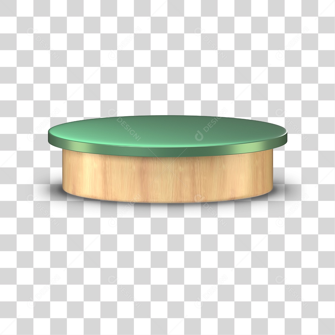 Elemento 3D Pódio para Composição PNG Transparente