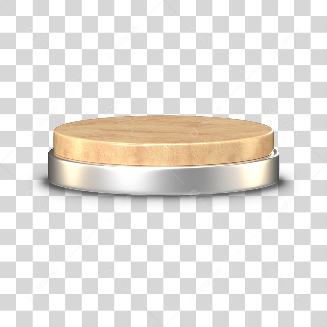 Elemento 3D Pódio para Composição PNG Transparente